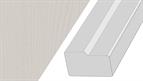 Cornice GL10, 3mtr top fixed Square Bullnose style Painted Oak Light Grey
