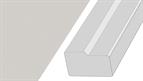 Cornice GL10, 3mtr top fixed Square Bullnose style Super Matt Light Grey