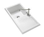 Reginox Ceramic single bowl inset sink and drainer reversible
