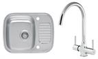 Sink and Tap Pack, Dual Lever Thames Tap and Single Bowl Regidrain Sink
