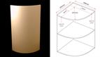 Vinyl Curved Door High Gloss Sand Beige 715 x 298mm