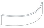 Avanti Opus 22mm Curved Plinth, High Gloss Dust Grey 150 x 278mm