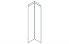 Avanti Legno Horizontal Grain 22mm Corner Post, Cortex Steel 715 x 50 x 50mm