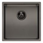 Reginox Miami Gunmetal single bowl integrated sink, 50 x 40