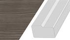 Cornice GL10, 3mtr top fixed square bullnose style Avola New Grey