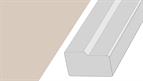 Cornice GL10, 3mtr top fixed Square Bullnose style High Gloss Cashmere