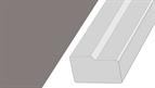 Cornice GL10, 3mtr top fixed Square Bullnose style High Gloss Dust Grey