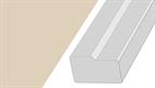 Cornice GL10, 3mtr top fixed Square Bullnose style High Gloss Mussel