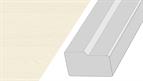 Cornice GL10, 3mtr top fixed Square Bullnose style Painted Oak Ivory