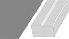 Cornice GL10, 3mtr top fixed Square Bullnose style Super Matt Dust Grey