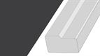 Cornice GL10, 3mtr top fixed Square Bullnose style Super Matt Graphite