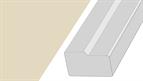Cornice GL10, 3mtr top fixed Square Bullnose style Super Matt Mussel