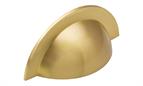 Monmouth Cup Handle, Brushed Brass, 64mm centres