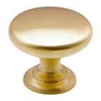 Monmouth Knob, Brushed Brass, 38mm