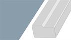 Cornice GL10, 3mtr top fixed Square Bullnose style Super Matt Denim
