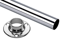 Round Wardrobe Rail & Fixings