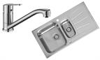 Sink and Tap Pack, Single Lever Dania Tap and 1.5 Bowl  Diplomat Sink