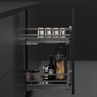 Wirework - Galaxy Anthracite Pull Out Unit 150mm, 2 Baskets 
