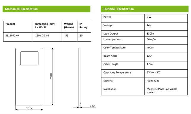 Velos LED Slim Under Cabinet Light