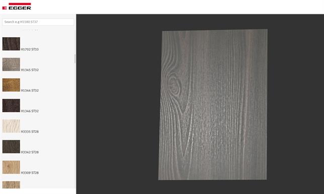 Egger Inspiration Centre - 3D Texture Visualiser