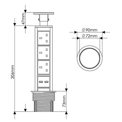 SensioPod E Pull-Up Socket