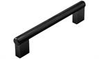 Milan Handle, Knurled Black, 128mm centres