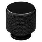 Milan Knob, Knurled Black, 25mm