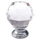 Crystal Knob, Clear, 35mm