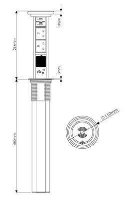 SensioPod M Motorised Socket with Bluetooth