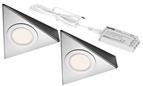 Sensio Bermuda HD LED Triangle Light Stainless Steel Warm White 2 Light Kit