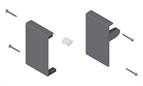 Blum Antaro front fixing brackets for M height inner drawer front grey L&amp;R