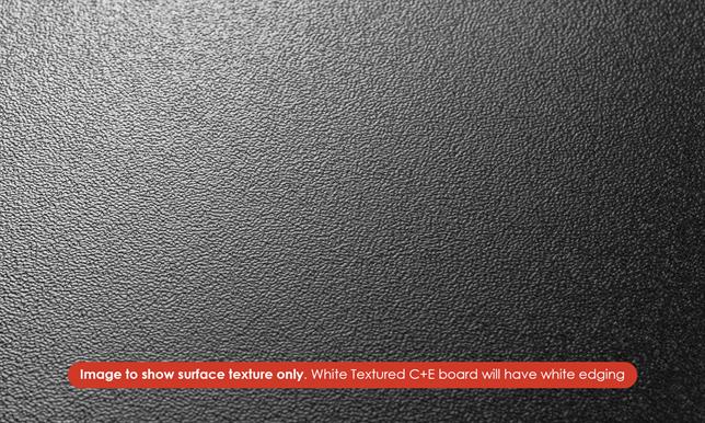 18mm White Textured Cut and Edged