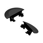 Sensio Linia 2 x End caps for Recessed Profile Black