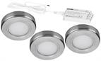 Sensio Hype HD LED Recessed/Surface Light Stainless Steel Warm White 3 Light Kit