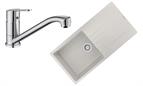 Sink and Tap Pack, Dania Tap and Composite Harlem Sink single Bowl Cream