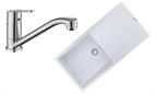 Sink and Tap Pack, Dania Tap and Composite Harlem Sink single Bowl White