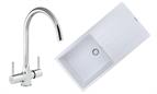 Sink and Tap Pack, Thames Tap and Composite Harlem Sink single Bowl White