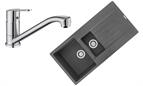 Sink and Tap Pack, Dania Tap and Composite Harlem Sink 1.5 Bowl Grey