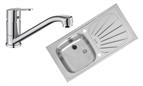 Sink and Tap Pack, Single Lever Dania Tap and Single Bowl Alpha Sink