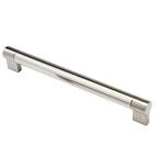 Keyhole Bar Handle, Brushed Nickel, 22mm diameter, 632mm centres