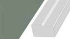 Cornice GL10, 3mtr top fixed Square Bullnose Super Matt *PAINTED OAK REED GREEN*