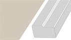 Cornice GL10, 3mtr top fixed Square Bullnose style Super Matt Taupe