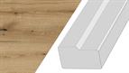 Cornice GL10, 3mtr top fixed Square Bullnose style Coast Evoke Oak Classic