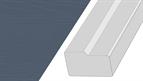 Cornice GL10, 3mtr top fixed Square Bullnose style Painted Oak Alby Blue
