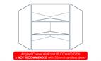 720 x 600 x 600 Angled Corner Wall - Light Grey