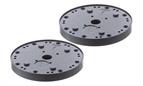 Wardrobe pull down spacers (2 kit)16mm for hinged/sliding doors, Dark Grey