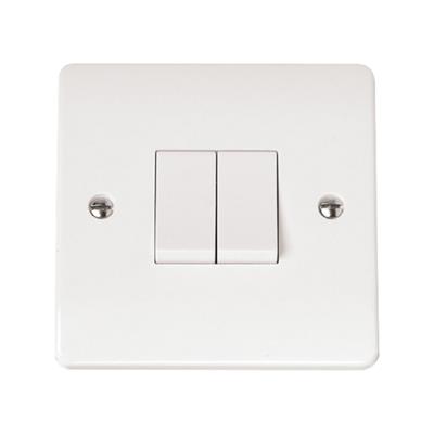 2 Gang 2 Way Plate Switch