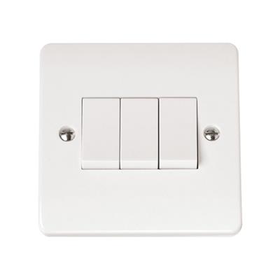 3 Gang 2 Way Plate Switch
