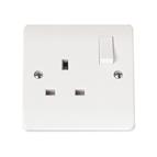 Click 13A 1 Gang DP Switched Socket Outlet White
