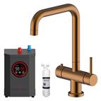Reginox Amanzi 2. 3 in1 Hot water tap Brushed Copper, inc tank+filter